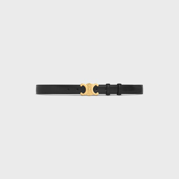 Celine Women's authentic Black Medium Belt in Taurillon Leather NEW, Size 95 - Picture 1 of 4